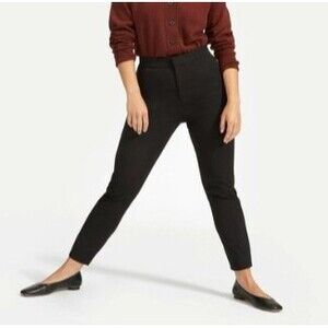 Everlane Cotton Stretchy Skinny High Waisted Pants Black 14